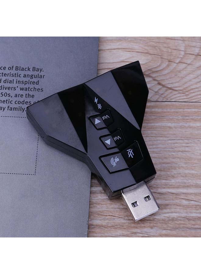 Generic - USB Port PC Universal Dual Channels Analog 7.1 CH Sound Card Black - Image 1