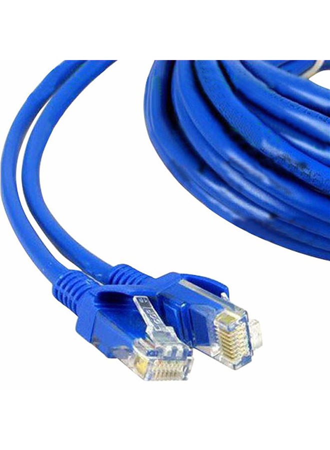 ماركة غير محددة - كابل وسلك Cat6 لراوتر الشبكة المحلية إيثرنت مزود بوصلة RJ 45 أزرق - Image 1