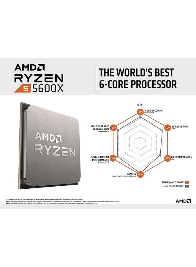 AMD - Ryzen 5 5600X Desktop Processors Black - Image 1