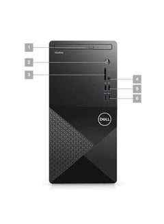 DELL VOSTRO 3888 Tower PC, Core i5-10400 Processer/4GB RAM/1TB HDD/Intel UHD Graphics International Version black  - Image 5