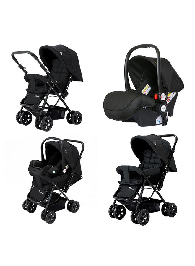 TEKNUM - Reversible Trip Stroller And Infant Car Seat Wide Canopy And Seat - Black - Image 1