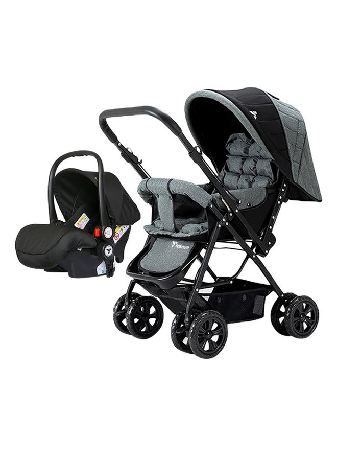 Reversible Trip Stroller And Infant Car Seat Wide Canopy And Seat - Grey - v1648188332/N51503230A_1