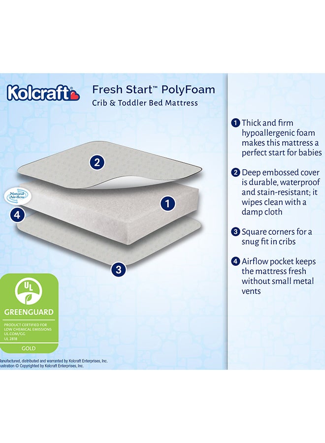 Kolcraft Fresh Start Polyfoam Crib Mattress - Kela - Image 2