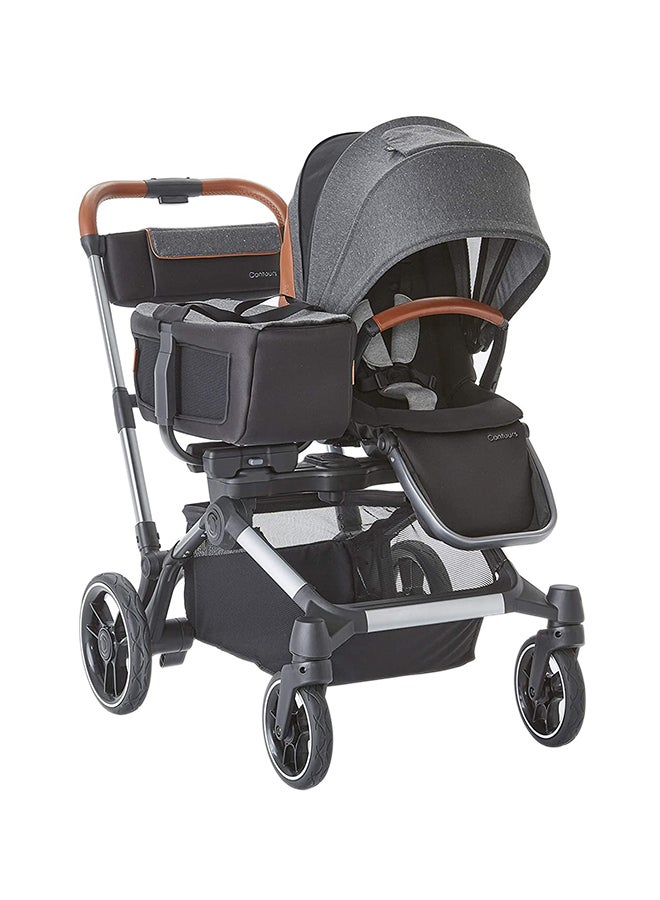 Contours Element Side by Side 1 to 2 Stroller, Storm Grey - Image 1
