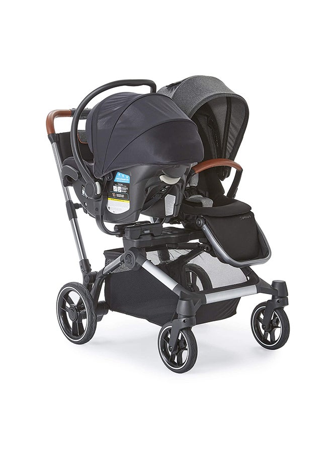Contours Element Side by Side 1 to 2 Stroller, Storm Grey - Image 3