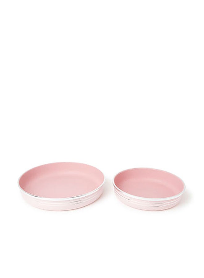 DESSINI 4-Piece Granite Bakeware Non-Stick Pan Set Pink ‎32.4 x 30.6 x 10.6cm  - Image 3
