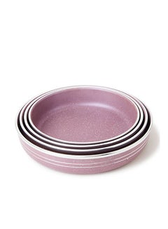 DESSINI 4-Piece Flat Base Non-Stick Granite Bakeware Pan Beige/Brown 24/26/28/30cm  - Image 1