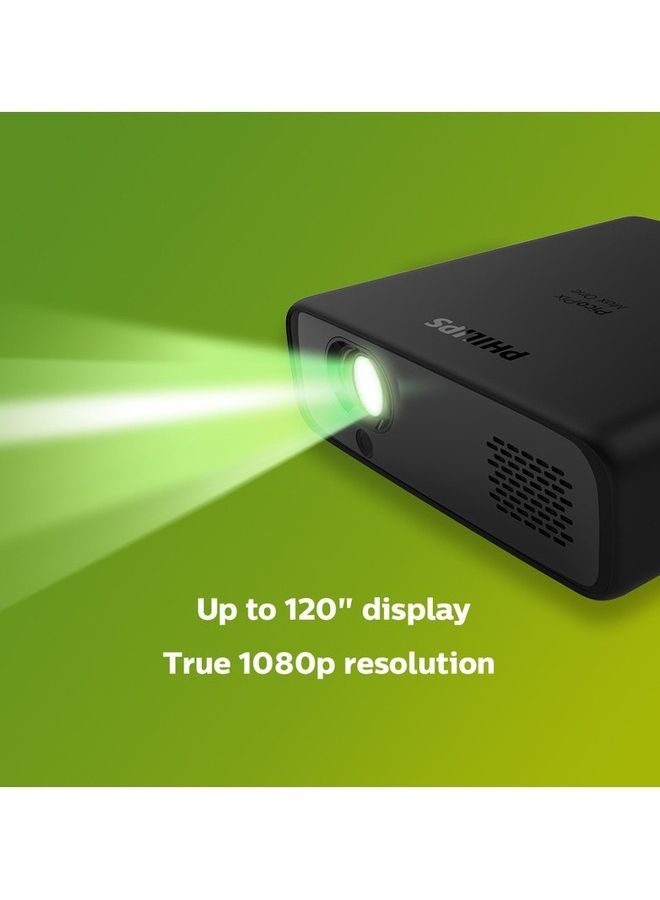 Philips NeoPix 520, True Full HD Projector with Integrated Android TV, Chromecast, and HDMI Connection, Ultra-Bright and Portable, Built-in Speakers And 5-Hour Battery PPX520/INT Black - Image 3