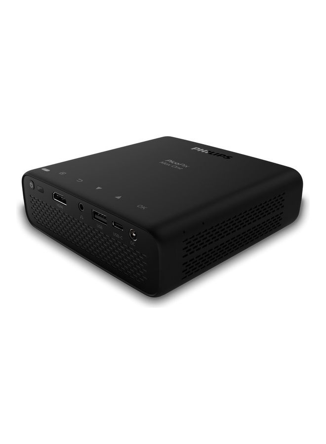 NeoPix 520, True Full HD Projector with Integrated Android TV, Chromecast, and HDMI Connection, Ultra-Bright and Portable, Built-in Speakers And 5-Hour Battery PPX520/INT Black