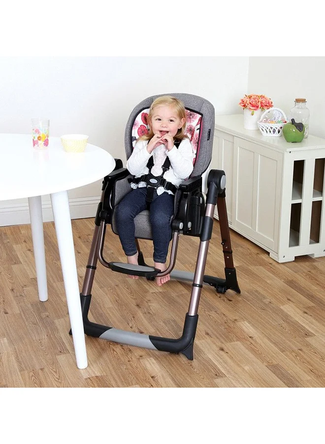 babytrend Go Lite 5-In-1 Feeding High Chair - Rose Gold/Grey