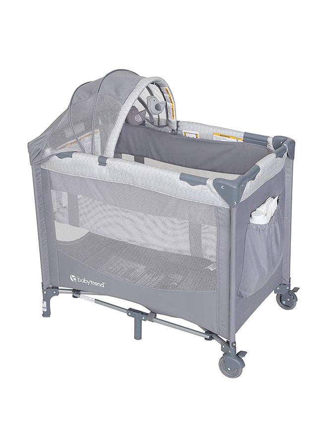babytrend Mini Nursery Center Playard - Grey  - Image 1