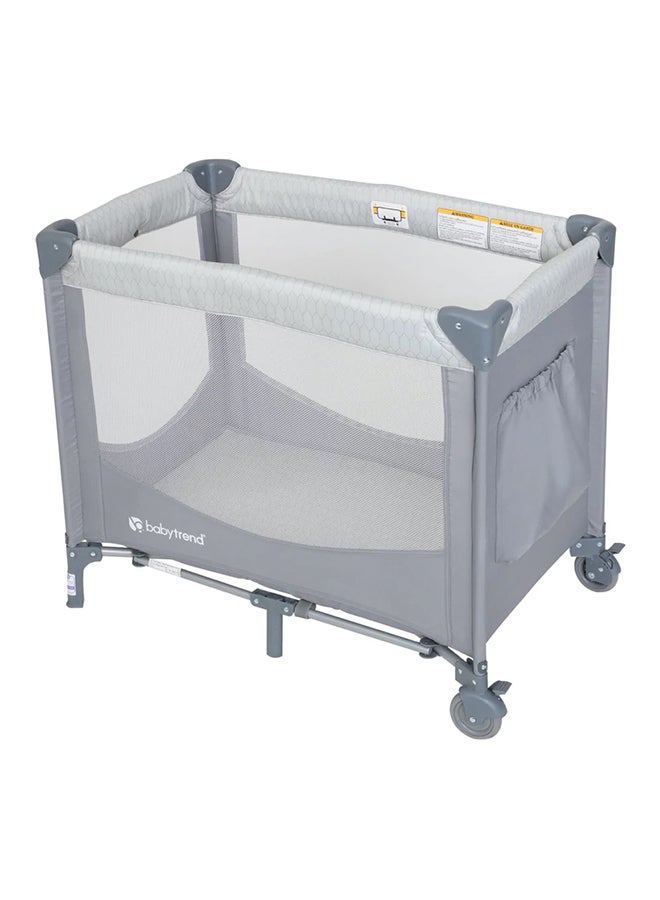 babytrend Mini Nursery Center Playard - Grey  - Image 2
