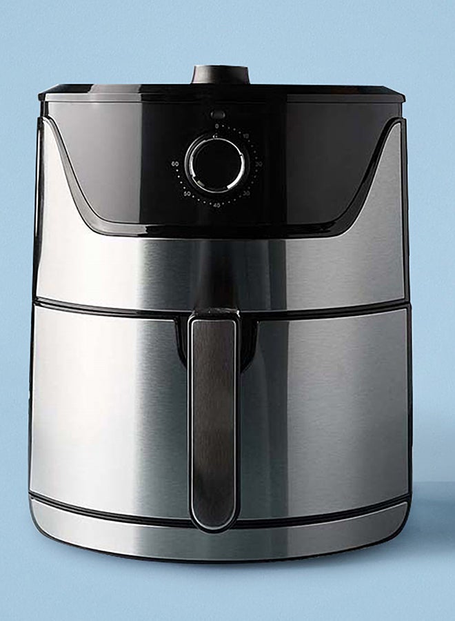Noon East - Mechanical Air Fryer 4 Liter Capacity - Overload Protection - Healthy Air Fryer Without Oil 4 L 1400 W GLA-309 Mechanical - Silver/Black - Image 1
