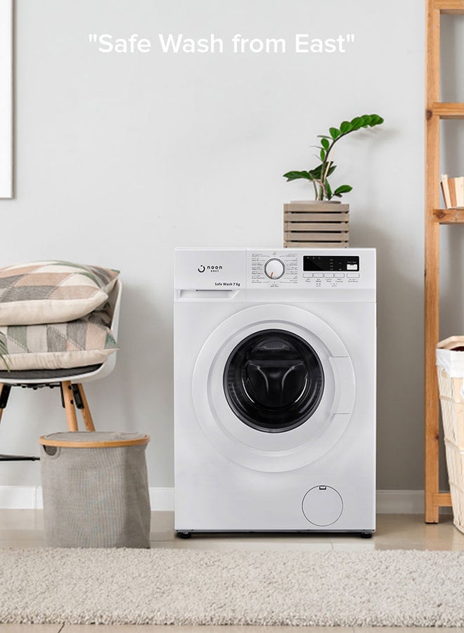 Noon East - 7 kg Washing Machine 7 Kg - Front Loading Fully Automatic- White Washing Mashine With Washing, Rinse And Spinning Function Without Clothes Dryer washing_machine White - Image 1