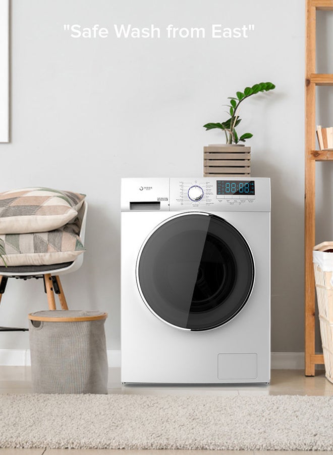 Noon East - 8 kg Washing Machine 8 Kg - Front Loading Fully Automatic- White Washing Mashine With Washing, Rinse And Spinning Function Without Clothes Dryer washing_machine White - Image 1