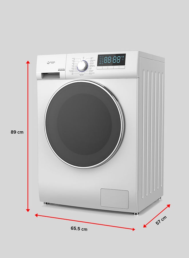 Noon East - 8 kg Washing Machine 8 Kg - Front Loading Fully Automatic- White Washing Mashine With Washing, Rinse And Spinning Function Without Clothes Dryer washing_machine White - Image 1