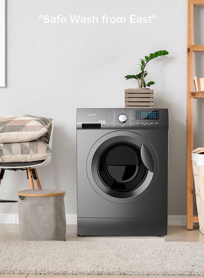 Noon East - Washing Machine 9 Kg - Front Loading Fully Automatic- Metallic Grey Washing Mashine With Washing, Rinse And Spinning Function Without Clothes Dryer washing_machine Metallic Grey - Image 1