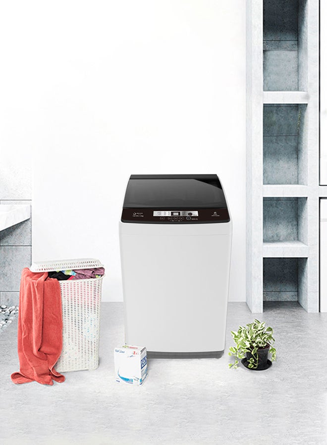 Noon East - 9 kg Washing Machine 9 Kg - Top Loading Fully Automatic- White Washing Mashine With Washing, Rinse And Spinning Function Without Clothes Dryer washing_machine White - Image 1