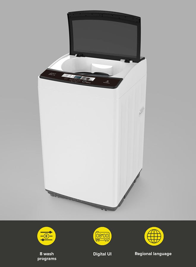 Noon East - 9 kg Washing Machine 9 Kg - Top Loading Fully Automatic- White Washing Mashine With Washing, Rinse And Spinning Function Without Clothes Dryer washing_machine White - Image 1