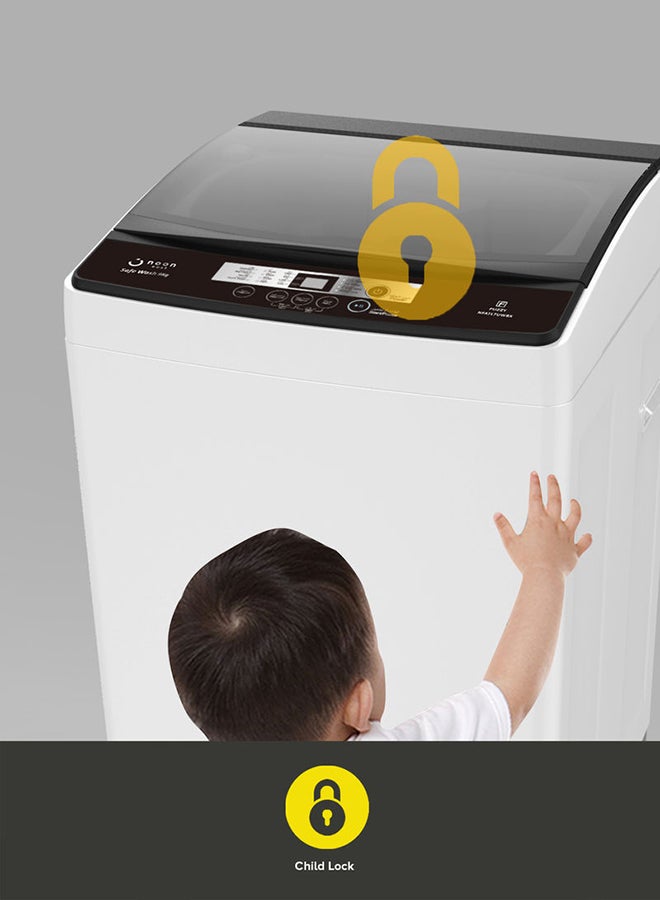 Noon East - 9 kg Washing Machine 9 Kg - Top Loading Fully Automatic- White Washing Mashine With Washing, Rinse And Spinning Function Without Clothes Dryer washing_machine White - Image 1