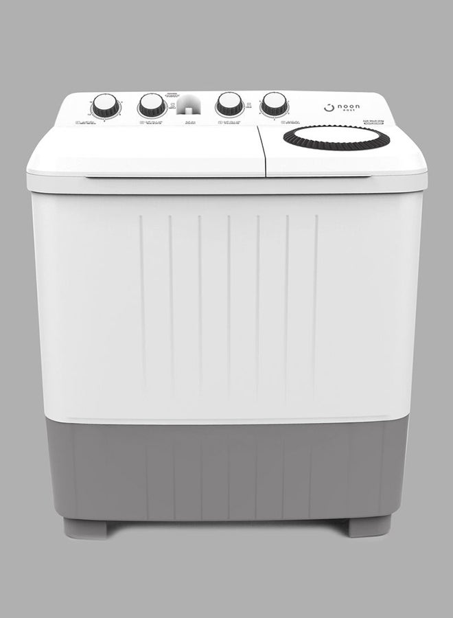Noon East - 10 kg Washing Machine 10 Kg - Twin Tub Semi Automatic- White Washing Mashine With Washing, Rinse And Spinning Function Without Clothes Dryer washing_machine White - Image 1