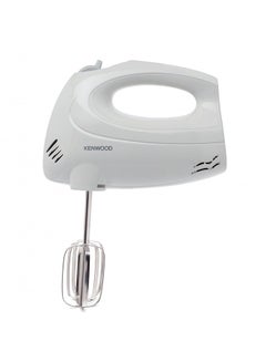 Hand Mixer (Electric Whisk) With 6 Speeds + Turbo Button, Twin Stainless Steel Kneader And Beater For Mixing, Whipping, Whisking, Kneading 250.0 W HM330 White/Silver