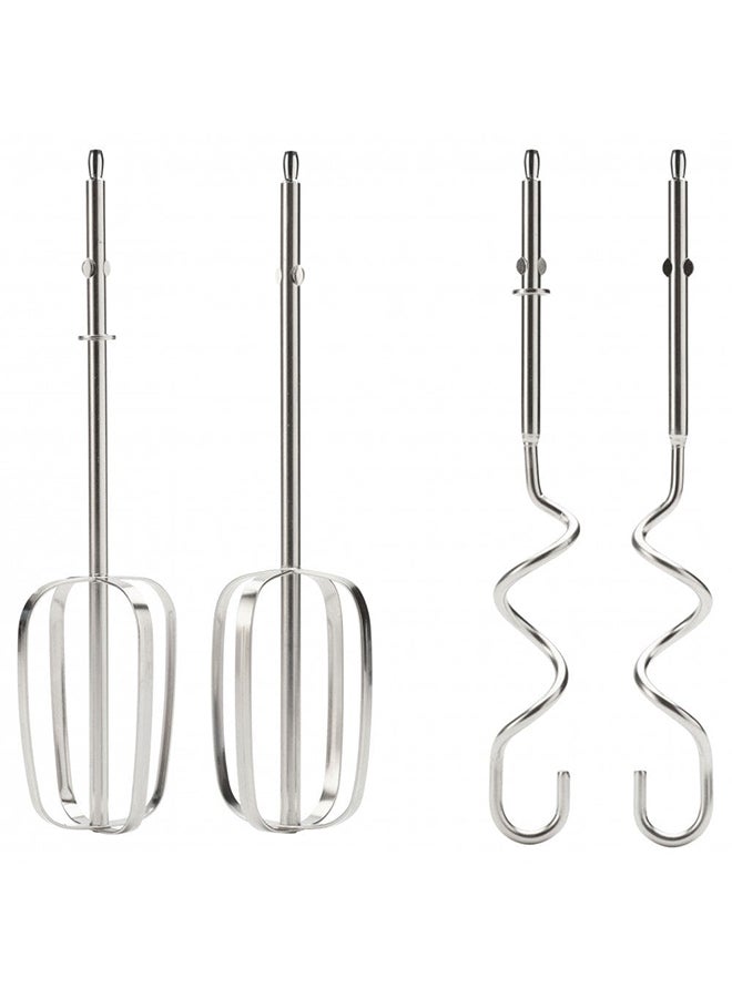 KENWOOD - Hand Mixer (Electric Whisk) With 6 Speeds + Turbo Button, Twin Stainless Steel Kneader And Beater For Mixing, Whipping, Whisking, Kneading 250.0 W HM330 White/Silver - Image 1
