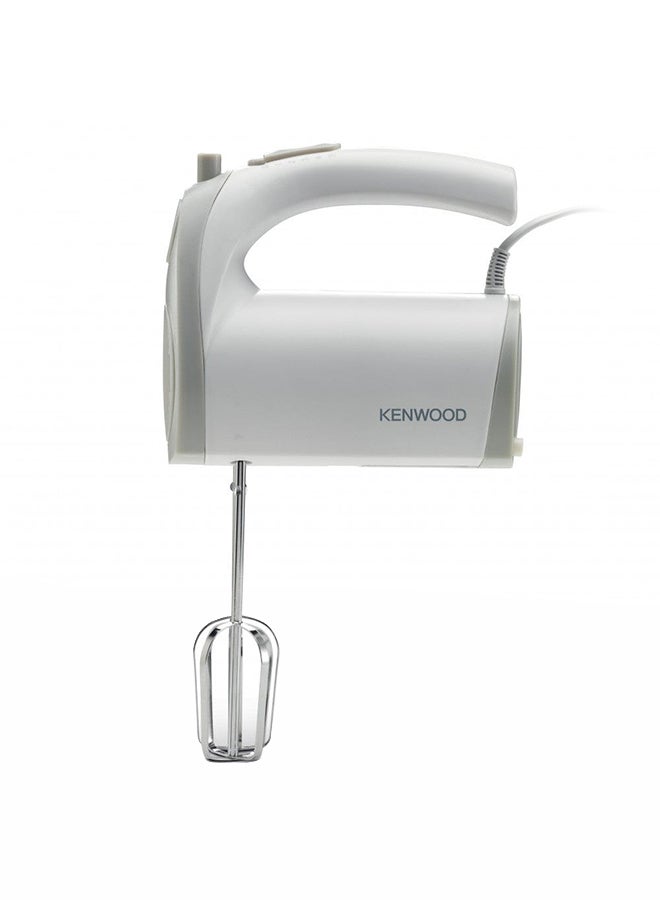 Hand Mixer (Electric Whisk) With 5 Speeds + Turbo Button, Twin Stainless Steel Kneader And Beater For Mixing, Whipping, Whisking, Kneading 300 W HMP20.000WH White - v1648208116/N45005973A_3