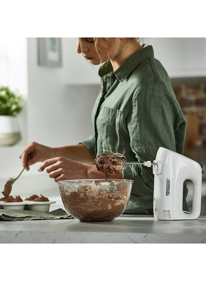 KENWOOD - Hand Mixer (Electric Whisk) With 5 Speeds + Turbo Button, Twin Stainless Steel Kneader And Beater For Mixing, Whipping, Whisking, Kneading 0 L 450 W HMP30.A0WH White - Image 1