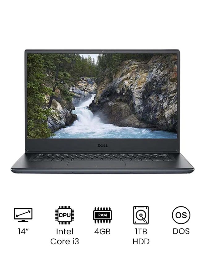 DELL - Vostro 3401 Laptop With 14-Inch FHD (1920x1080) Display, Core i3-1005G1 Processer/4GB RAM/1TB HDD/Intel UHD Graphics/DOS(Without Windows) English/Arabic Black - Image 1