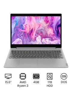 IP S300 IdeaPad 3 Laptop With 15.6-Inch FHD Display, AMD Ryzen 3 3250U Processor/4GB RAM/1TB HDD/DOS/Integrated AMD Radeon Graphics Platinum Grey English/Arabic Platinum Grey