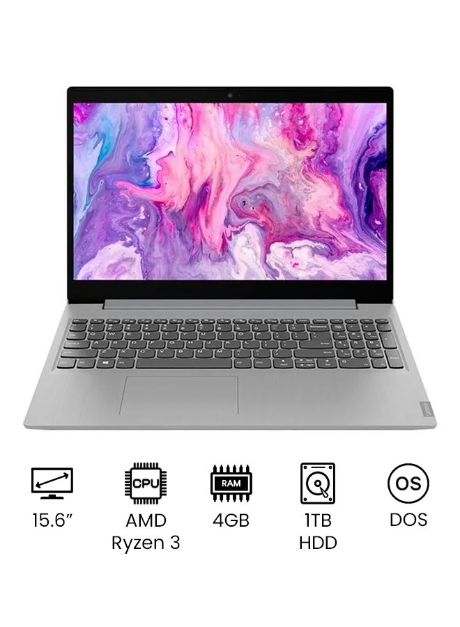 Lenovo - IP S300 IdeaPad 3 Laptop With 15.6-Inch FHD Display, AMD Ryzen 3 3250U Processor/4GB RAM/1TB HDD/DOS/Integrated AMD Radeon Graphics Platinum Grey English/Arabic Platinum Grey - Image 1