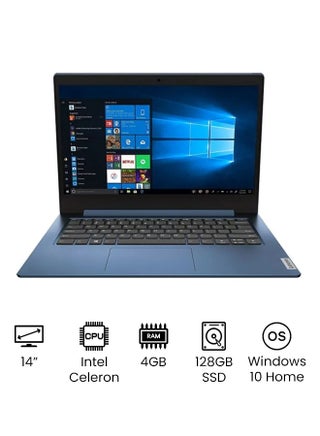 IdeaPad 1 14IGL05 Laptop with 14' FHD IPS (1920x1080) Display, Intel Celeron N4020 (2C / 2T, 1.1 / 2.8GHz, 4MB) 10th Gen Processor / 4GB RAM / 128GB SSD / Integrated Intel UHD Graphics 600 / Windows 10 Home English Ice Blue - v1648219212/N47618666A_1