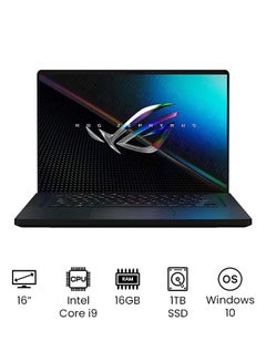 ROG Zephyrus M16 Gaming Laptop With 16-Inch QHD Display, 11th Gen Core i9-11900H Processer/16GB RAM/1TB SSD/6GB Nvidia GeForce RTX 3060 Graphics/Windows 10 English Black