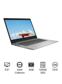 IdeaPad 1 11IGL05 Laptop With 11.6-Inch HD Display/Intel Celeron N4020/4GB RAM/128GB SSD/Integrated Intel UHD Graphics 600/DOS(Without windows)/ English Platinum Grey