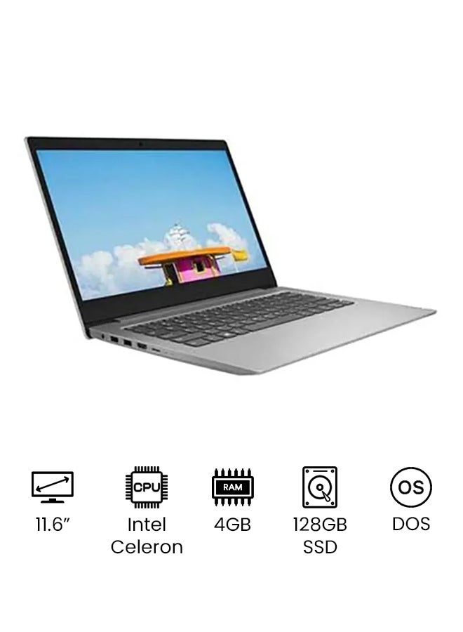 Lenovo - IdeaPad 1 11IGL05 Laptop With 11.6-Inch HD Display/Intel Celeron N4020/4GB RAM/128GB SSD/Integrated Intel UHD Graphics 600/DOS(Without windows)/ English Platinum Grey - Image 1