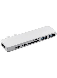 Generic Macbook Pro 13 Inch 15 Inch With Touch Bar Usb C Adapter 7 In 1 Usb Type C Hub Adapter Grey  - Image 1