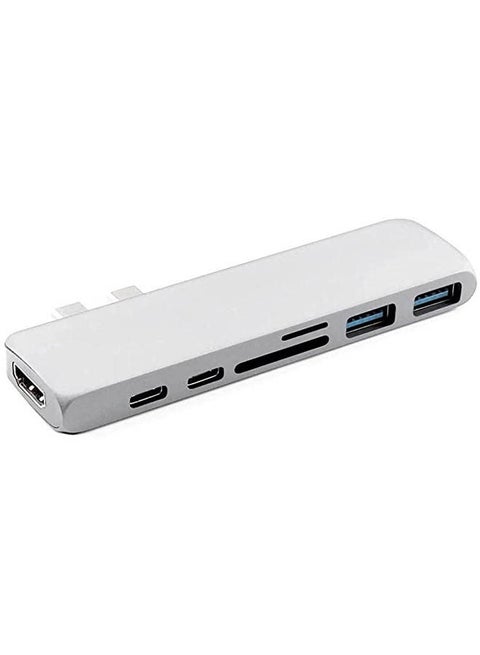 Macbook Pro 13 Inch 15 Inch With Touch Bar Usb C Adapter 7 In 1 Usb Type C Hub Adapter Grey