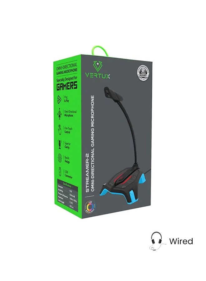 فيرتوكس ميكروفون للألعاب متعدد الاتجاهات ومصحح للتشوه ستريمر 2 - Image 2