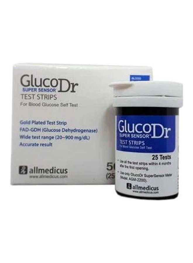 Gluco Dr - Super Sensor Strips Box - 50 Strips - Image 1