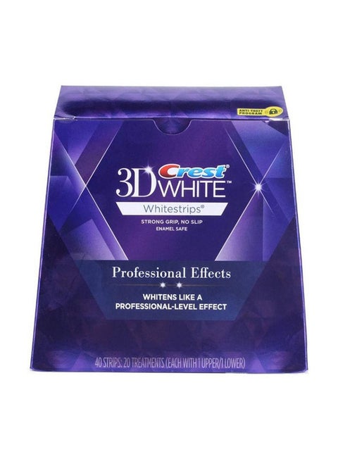 40-Piece 3D White Whitestrips Teeth Whitening Strips Set