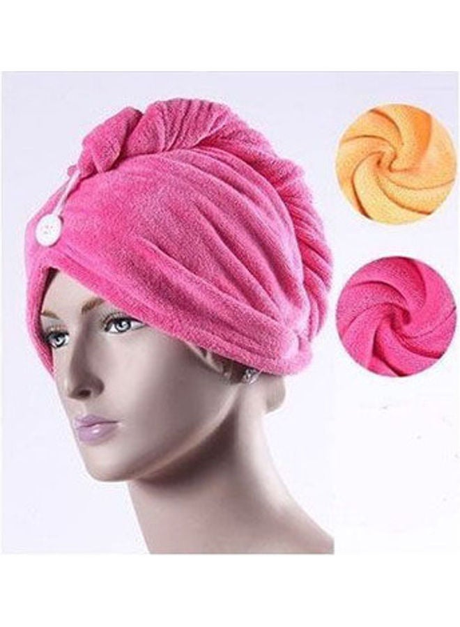 3 Hair Drying Towels - Button Multicolor - Image 1