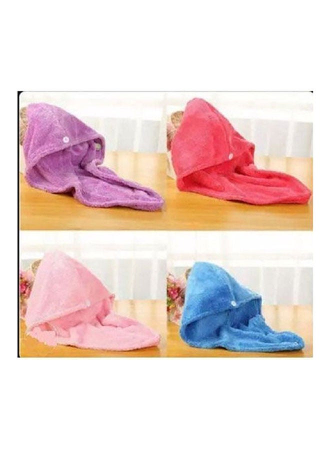 3 Hair Drying Towels - Button Multicolor - Image 2