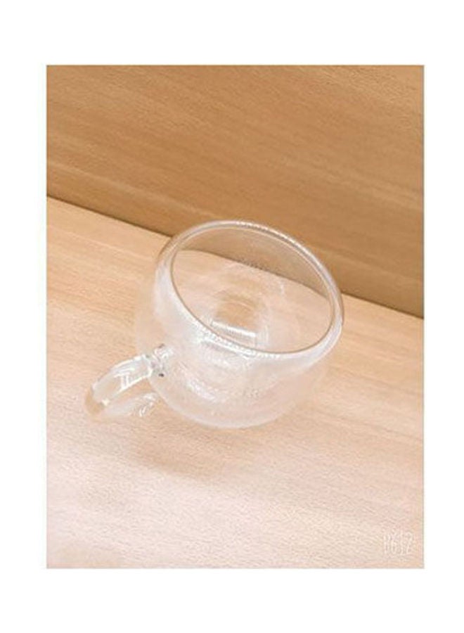 Generic - Pyrex Coffee Mug Double Thermal Glass Clear 10x5cm - Image 1