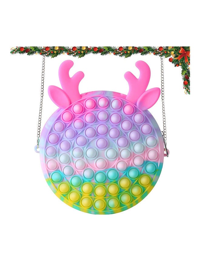 XiuWoo 1-Piece Sensory Fidget Stress Relieve Shoulder Toy Bag For Girls 18.5x18.5x2cm - Image 1