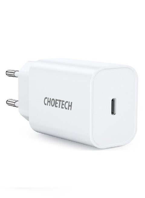 شاحن USB-C PD بقدرة 20 وات أبيض