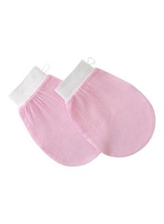 Magic Korean Body Sucrub towel 2-Piece Korean Body Scrub Mitt Gloves Pink 2grams  - Image 1