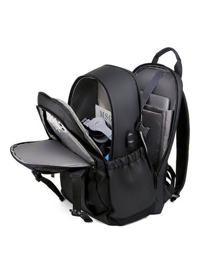 RAHALA - Three Compartment Laptop Travel Waterproof Business With Usb Charging Black - Image 1