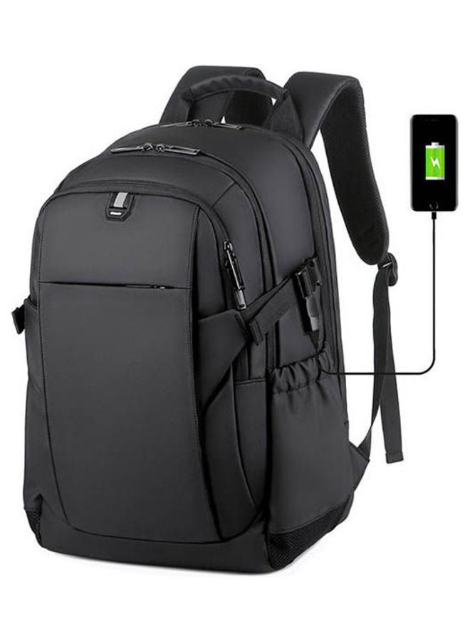 RAHALA - Three Compartment Laptop Travel Waterproof Business With Usb Charging Black - Image 1