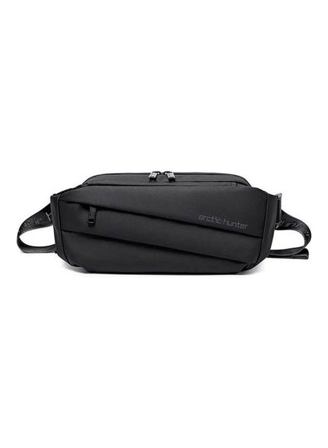 Casual Sling Chest Sport Crossbody Waist Waterproof Bag Black